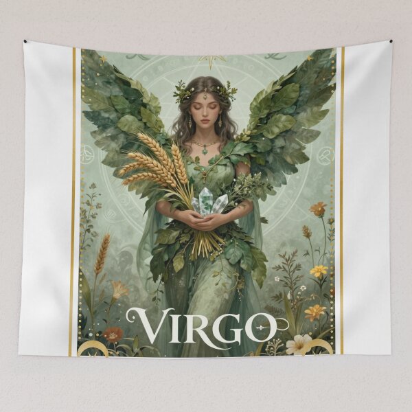 Item preview, Virgo Zodiac Goddess Aesthetic - Nature Angel and Earth Art designed and sold by Atlasoloji.