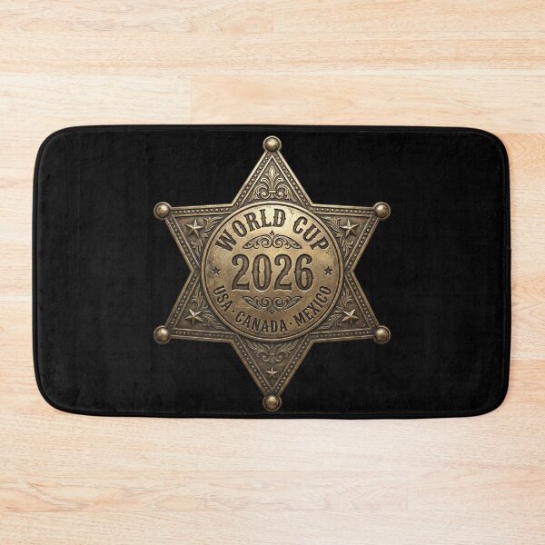 Item preview, World Cup 2026 — Western Sheriff Star USA Canada Mexico Badge designed and sold by David Mateo ArtWorks.