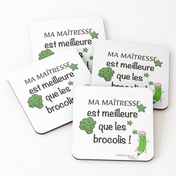 Item preview, My teacher is better than broccoli – funny gift idea for a kindergarten or primary school teacher designed and sold by Pennie & cie.