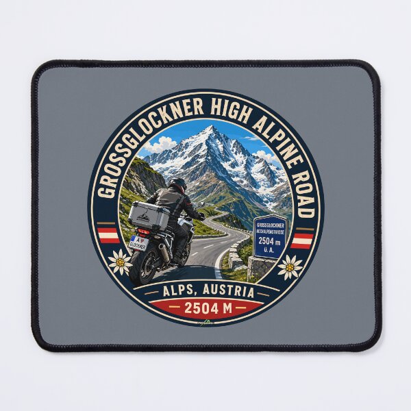 Item preview, Grossglockner High Alpine Road Austria Motorcycle Sticker TShirt 05 designed and sold by OuterShellUK.