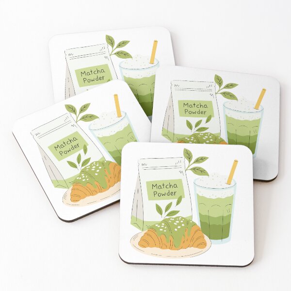 Item preview, Cute Matcha Latte and Croissant Cafe Aesthetic designed and sold by AllaMashycheva.