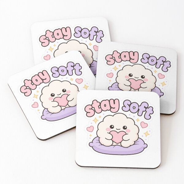 Item preview, Stay Soft Inspirational Aesthetic and Cute Quote Sticker designed and sold by Sticker Sprout.
