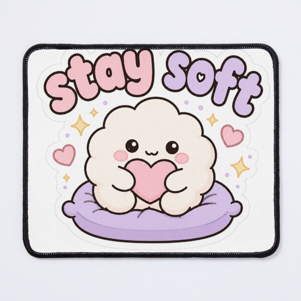 Item preview, Stay Soft Inspirational Aesthetic and Cute Quote Sticker designed and sold by Sticker Sprout.