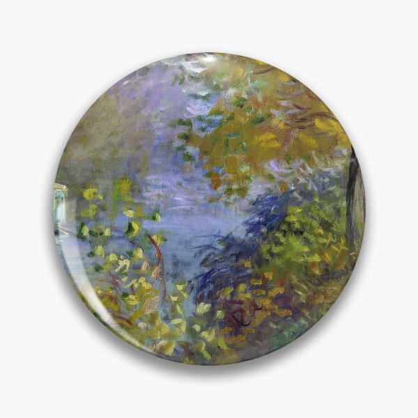 Item preview, Claude Monet Studio Boat Impressionist River Landscape Art designed and sold by TheSoulOfArt.