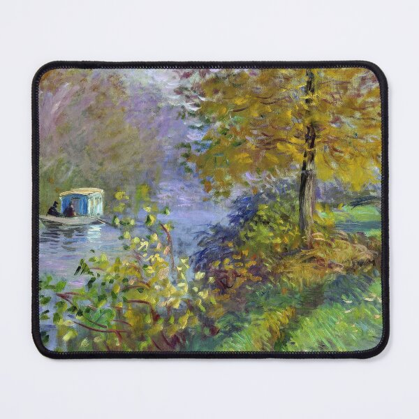 Item preview, Claude Monet Studio Boat Impressionist River Landscape Art designed and sold by TheSoulOfArt.