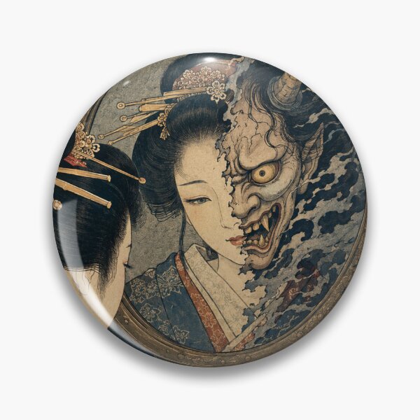 Item preview, Hannya Mirror of Malice - Vintage Japanese Ukiyo-e Woodblock Print Style designed and sold by bapupa.