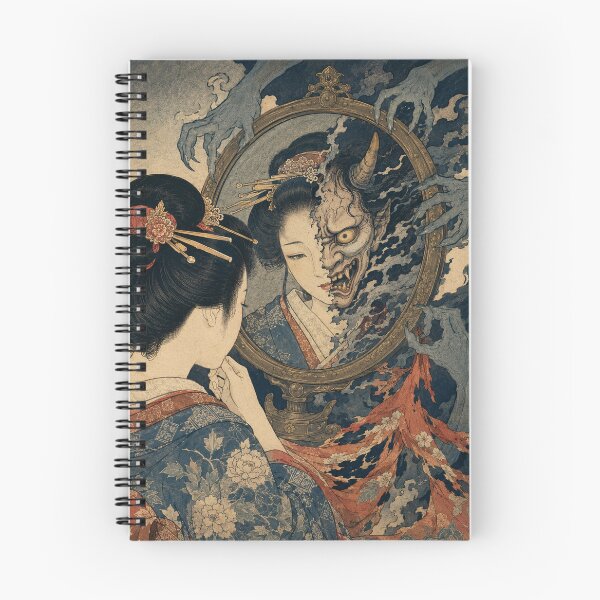 Item preview, Hannya Mirror of Malice - Vintage Japanese Ukiyo-e Woodblock Print Style designed and sold by bapupa.