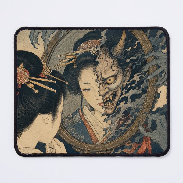 Item preview, Hannya Mirror of Malice - Vintage Japanese Ukiyo-e Woodblock Print Style designed and sold by bapupa.