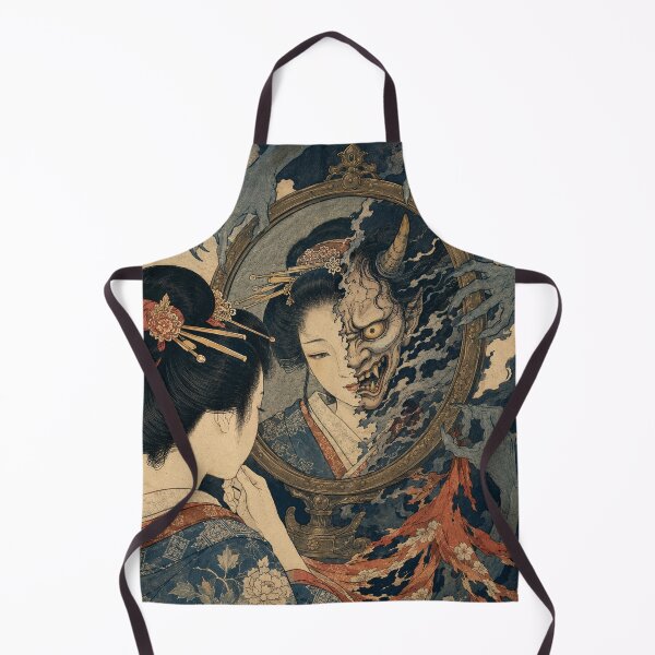 Item preview, Hannya Mirror of Malice - Vintage Japanese Ukiyo-e Woodblock Print Style designed and sold by bapupa.
