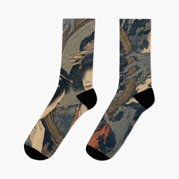 Item preview, Hannya Mirror of Malice - Vintage Japanese Ukiyo-e Woodblock Print Style designed and sold by bapupa.