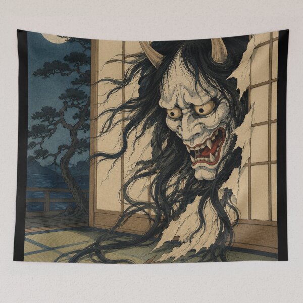 Item preview, Hannya Tattered Wrath - Vintage Japanese Ukiyo-e Woodblock Print Style designed and sold by bapupa.