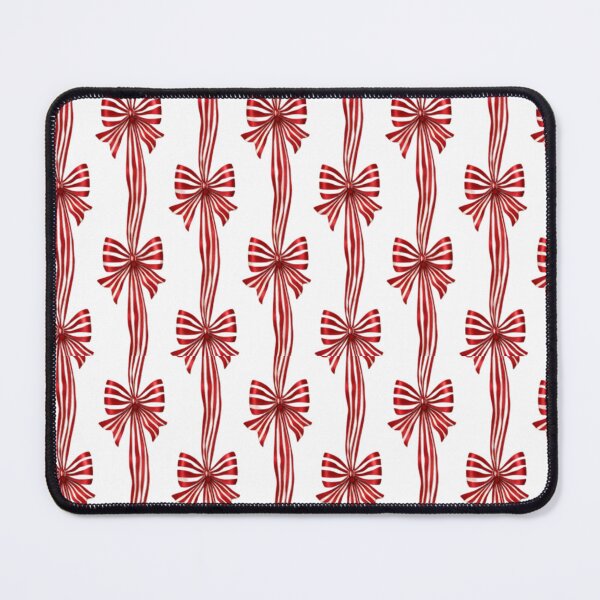 Item preview, Red Striped Ribbon Bow Pattern - Cute Christmas Aesthetic designed and sold by Rangmanch.