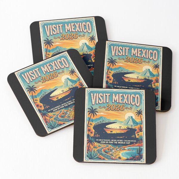 Item preview, Visit Mexico 2026 — Vintage Travel Poster World Cup Football designed and sold by David Mateo ArtWorks.