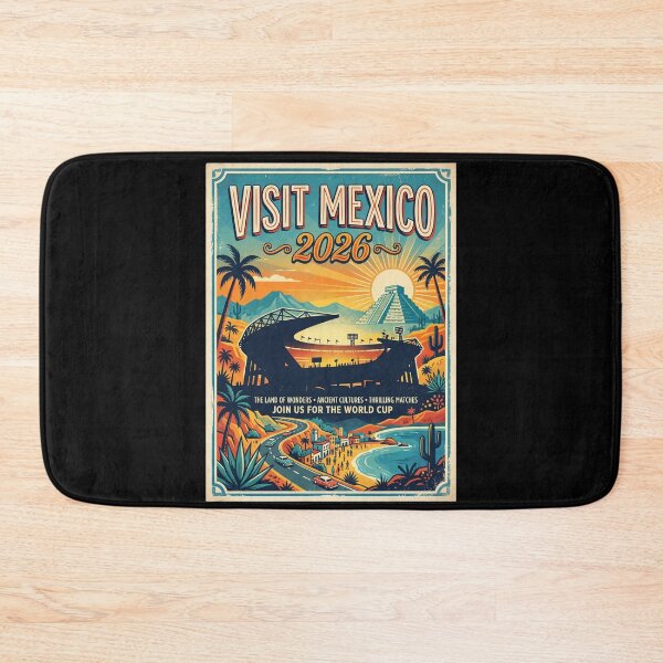 Item preview, Visit Mexico 2026 — Vintage Travel Poster World Cup Football designed and sold by David Mateo ArtWorks.