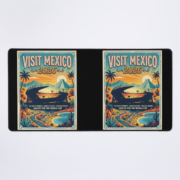 Item preview, Visit Mexico 2026 — Vintage Travel Poster World Cup Football designed and sold by David Mateo ArtWorks.