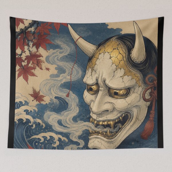 Item preview, Hannya Gilded Scorn - Vintage Japanese Ukiyo-e Woodblock Print Style designed and sold by bapupa.