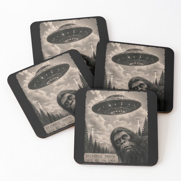 Item preview, Funny Bigfoot Alien UFO Vintage Evidence Photo designed and sold by PmindHalow.