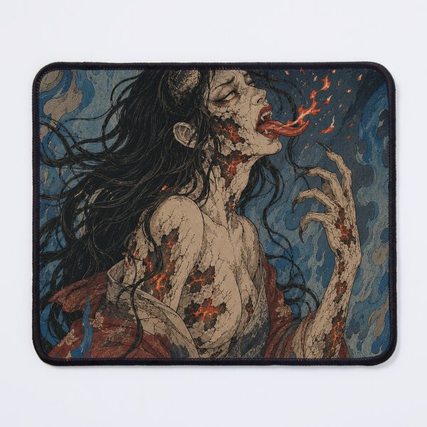 Item preview, Hannya Demon Flame-Born Wrath - Vintage Japanese Ukiyo-e Woodblock Print Style designed and sold by bapupa.