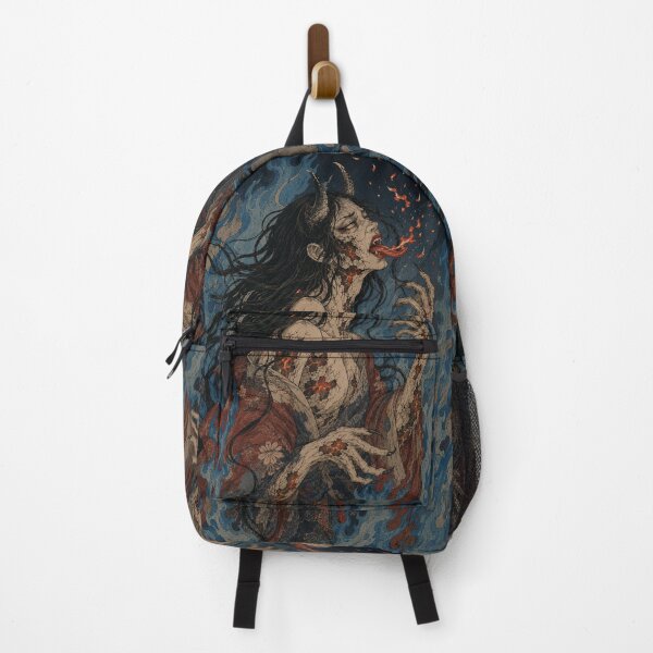 Item preview, Hannya Demon Flame-Born Wrath - Vintage Japanese Ukiyo-e Woodblock Print Style designed and sold by bapupa.