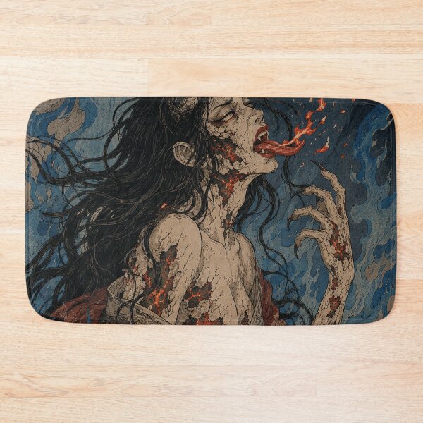 Item preview, Hannya Demon Flame-Born Wrath - Vintage Japanese Ukiyo-e Woodblock Print Style designed and sold by bapupa.