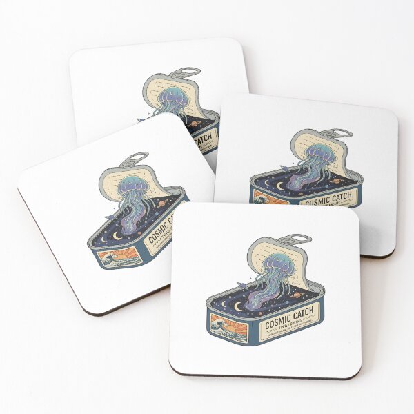 Item preview, Cosmic Catch Tinned Galaxy Jellyfish Surreal Art designed and sold by octozap.