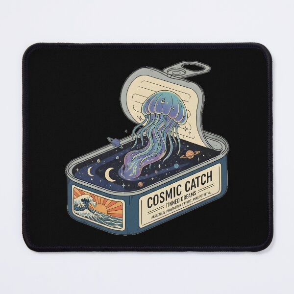 Item preview, Cosmic Catch Tinned Galaxy Jellyfish Surreal Art designed and sold by octozap.