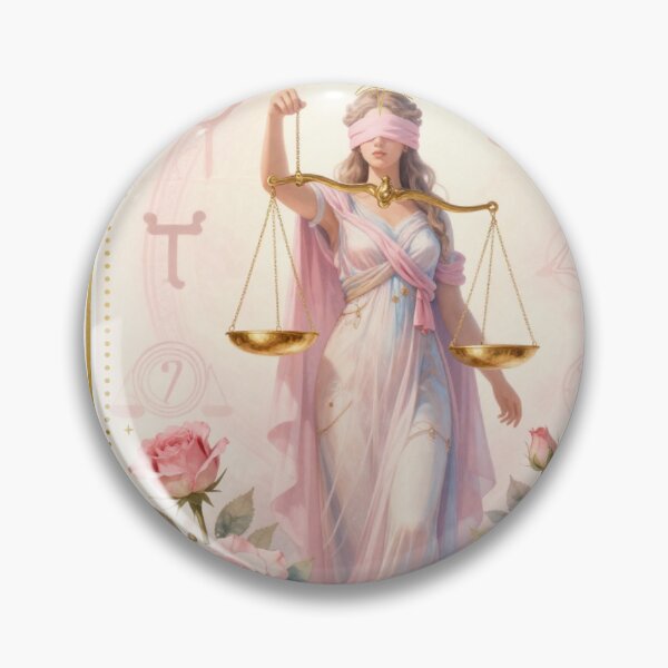 Item preview, Libra Zodiac Goddess Aesthetic - Soft Pink Justice and Roses Art designed and sold by Atlasoloji.