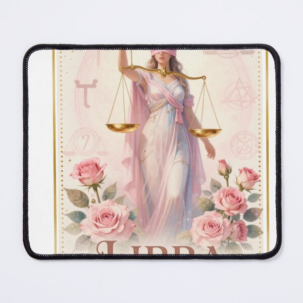 Item preview, Libra Zodiac Goddess Aesthetic - Soft Pink Justice and Roses Art designed and sold by Atlasoloji.