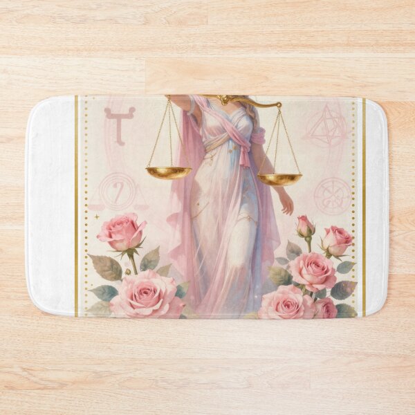 Item preview, Libra Zodiac Goddess Aesthetic - Soft Pink Justice and Roses Art designed and sold by Atlasoloji.