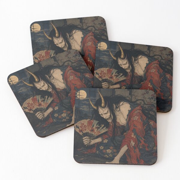 Item preview, Hannya Demon Shadowed Silk - Vintage Japanese Ukiyo-e Woodblock Print Style designed and sold by bapupa.