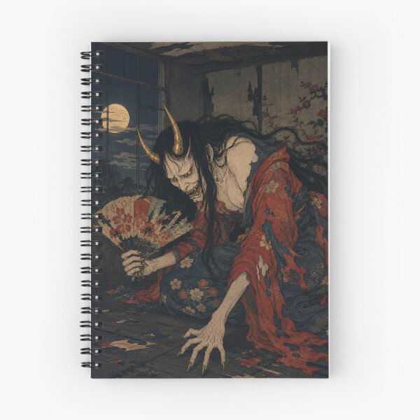 Item preview, Hannya Demon Shadowed Silk - Vintage Japanese Ukiyo-e Woodblock Print Style designed and sold by bapupa.