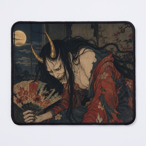 Item preview, Hannya Demon Shadowed Silk - Vintage Japanese Ukiyo-e Woodblock Print Style designed and sold by bapupa.