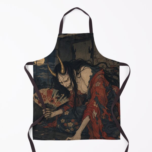 Item preview, Hannya Demon Shadowed Silk - Vintage Japanese Ukiyo-e Woodblock Print Style designed and sold by bapupa.