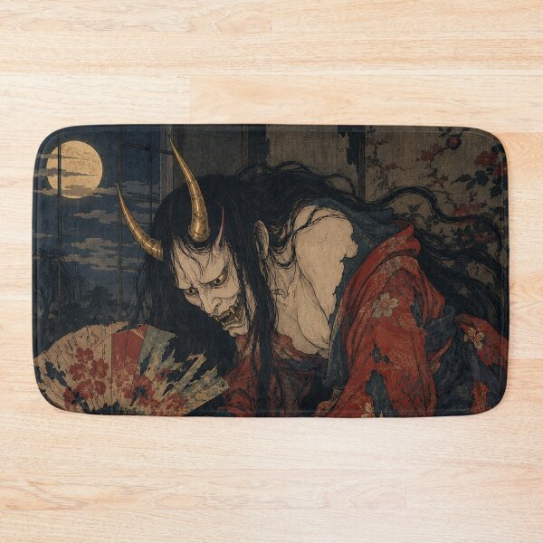 Item preview, Hannya Demon Shadowed Silk - Vintage Japanese Ukiyo-e Woodblock Print Style designed and sold by bapupa.
