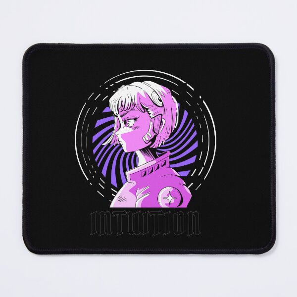 Item preview, Intuition Cyberpunk Anime Girl Purple Hypnotic Circle Dark Streetwear Art designed and sold by DERA RAY.