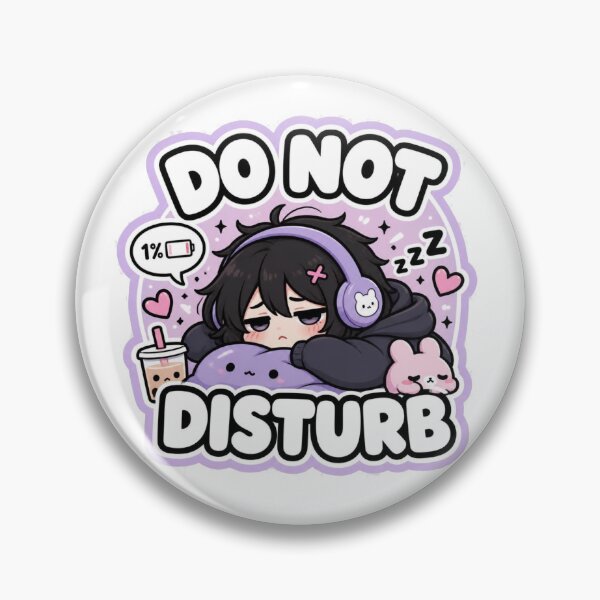 Item preview, Do Not Disturb Funny Minimal Aesthetic Sticker designed and sold by Sticker Sprout.