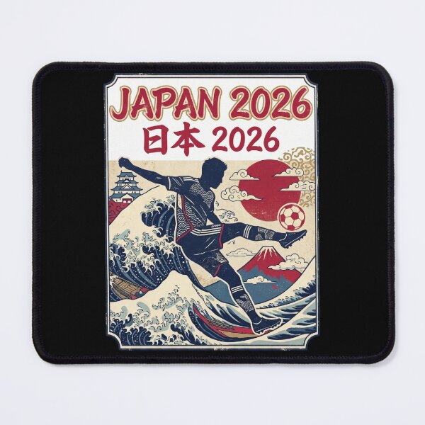Item preview, Japan 2026 — Retro Japanese Football Poster Ukiyo-e Style designed and sold by David Mateo ArtWorks.
