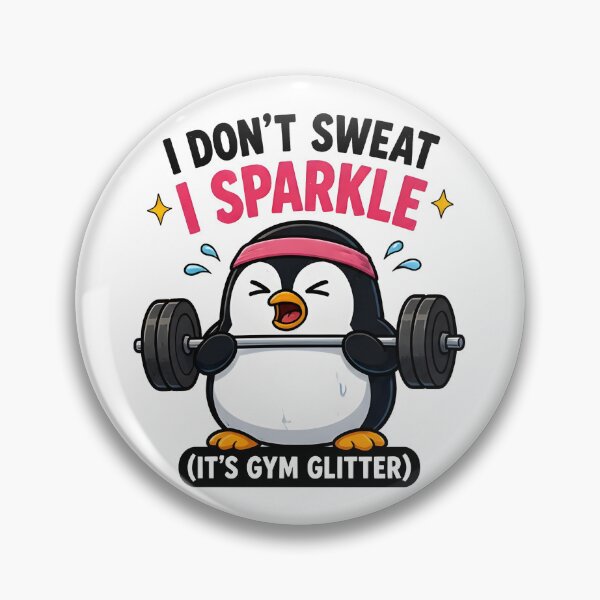 Item preview, I Don’t Sweat I Sparkle Funny Shiba Inu Gym Sticker designed and sold by johndesignwaves.