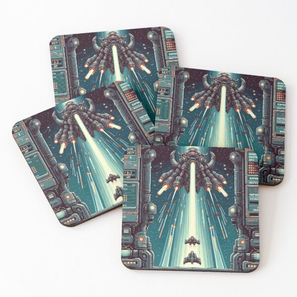 Item preview, Pixel Space Invader Boss Fight Retro Gaming designed and sold by EchoWave11.