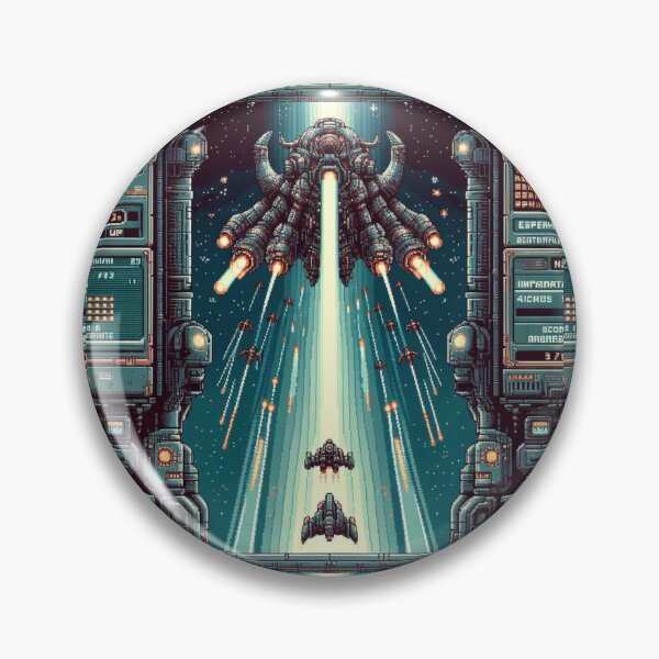 Item preview, Pixel Space Invader Boss Fight Retro Gaming designed and sold by EchoWave11.