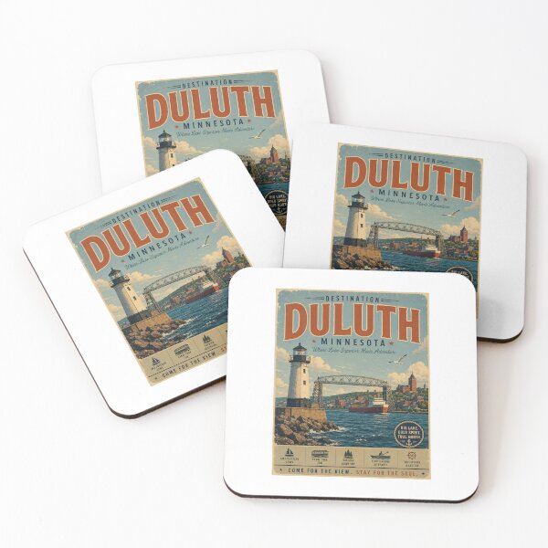Item preview, Duluth Vintage Travel Destination Poster designed and sold by greatlakesimage.