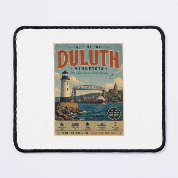 Item preview, Duluth Vintage Travel Destination Poster designed and sold by greatlakesimage.