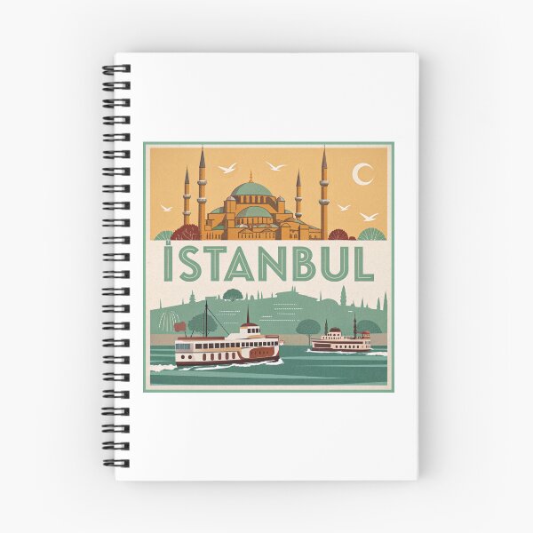 Item preview, Istanbul Travel Poster | Hagia Sophia Mosque & Bosphorus Ferry Art Print  designed and sold by asliberry.