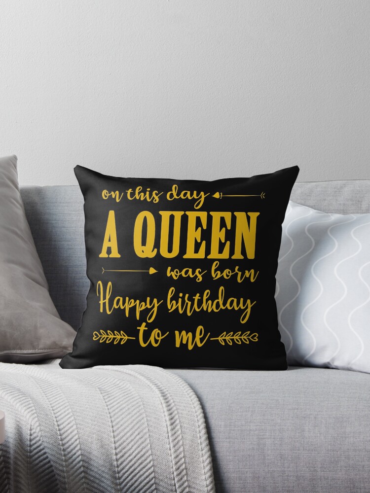 Queen Since November 2011 November girl women Birthday Queen Since 2011 November Girl Throw Pillow 16x16 Multicolor