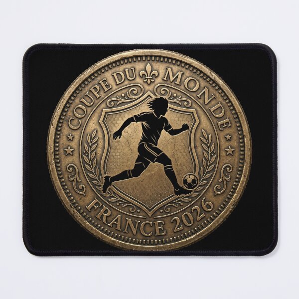 Item preview, France 2026 — Vintage Bronze Coin Football Retro Style designed and sold by David Mateo ArtWorks.