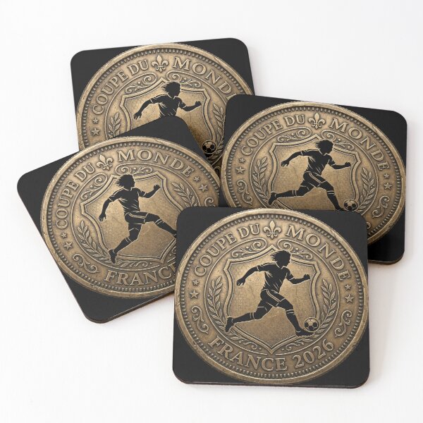 Item preview, France 2026 — Vintage Bronze Coin Football Retro Style designed and sold by David Mateo ArtWorks.