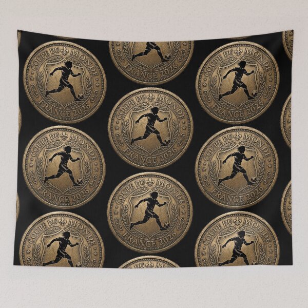 Item preview, France 2026 — Vintage Bronze Coin Football Retro Style designed and sold by David Mateo ArtWorks.