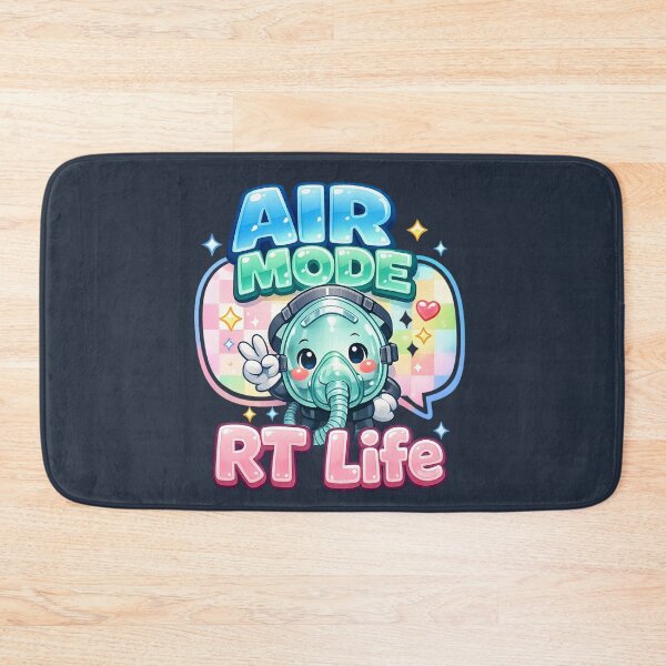 Item preview, AIR MODE RT Life Clock Cute Respiratory Therapist Mascot Kawaii Oxygen Mask Mascot Design designed and sold by ClinicalHubs.