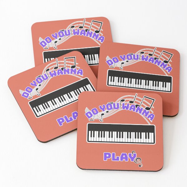 Item preview, Do You Wanna Play Piano Minimalist Musical Quote designed and sold by SoftAuraStudi0.