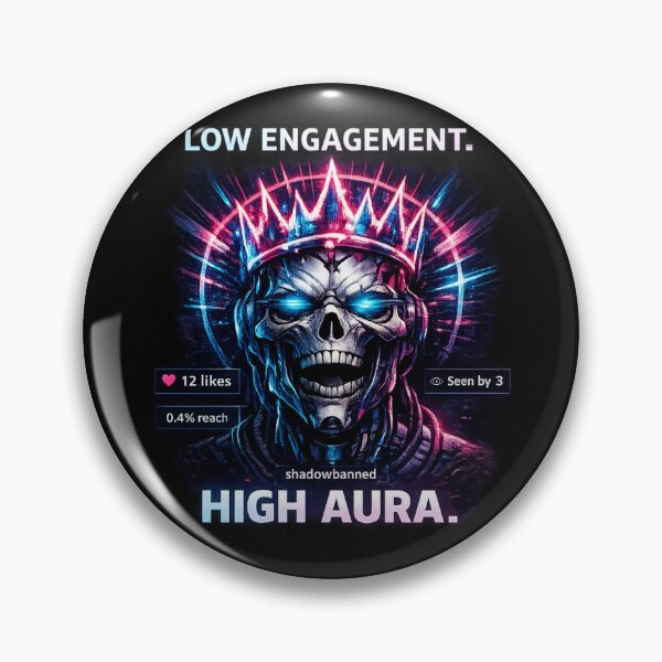 Item preview, Low Engagement High Aura Cyberpunk Skull designed and sold by FocusedPatterns.